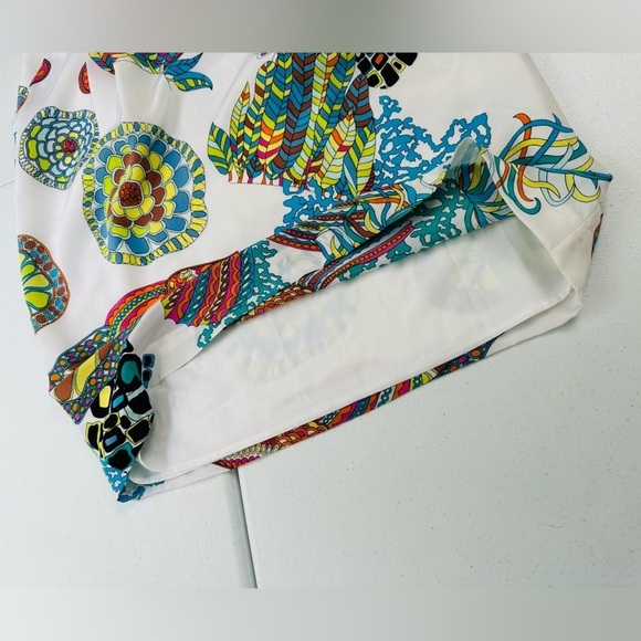 NWT Trina Turk for Banana Republic Silk Crazy Botanical Twist Strap Mini Dress - Picture 9 of 16